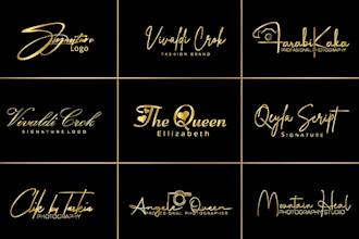 do elegant modern signature logo for jewellery, fashion, and photography brand