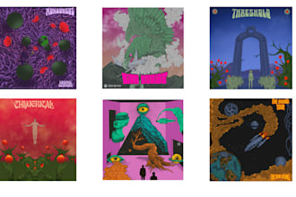 create psychedelic surreal album art