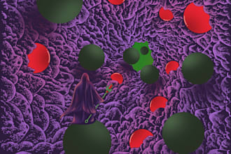 create psychedelic surreal album art