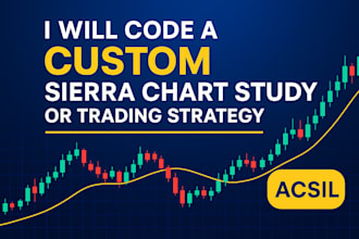 code custom sierra chart study or trading strategy acsil, sierra chart indicator