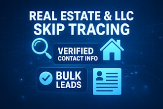 do skip tracing for real estate and bulk llc skip tracing
