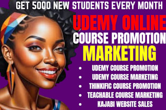 promote udemy online course kajabi thinkific gohighlevel course marketing SEO