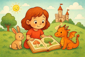 be your children story writer , adventure ,kids story and illustration
