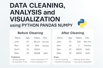clean, analyze and visualize your data using python, pandas and numpy