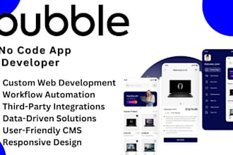 do bubble io website development, build bubble app, bubble mvp saas developer