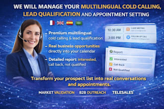 manage your multilingual cold calling, lead qualification and appointment