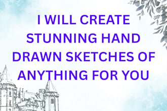 create stunning hand drawn sketches of anything you want in 24hours