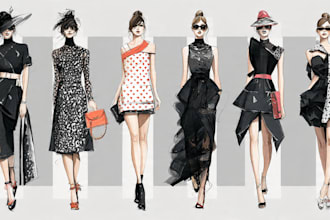 draw a fashion illustration or sketch