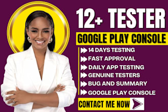 provide 12 testers or 20 testers for google play console closed testing