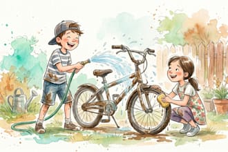 hand drawn watercolor illustration hand drawn watercolor book illustration