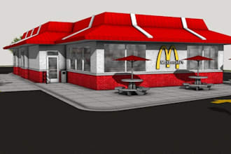 3d interior design, restaurant, pizza, coffee shop, cafe interior, bar, office