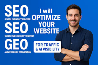 optimize your website with GEO, SEO and aeo for traffic and ai visibility