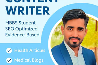 write SEO optimized evidence based medical  articles