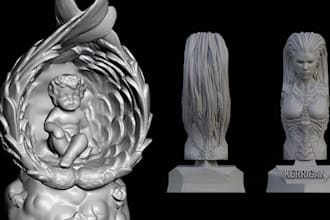 do 3d modeling and 3d sculpting for 3d printing stl
