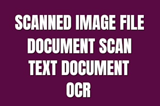 covert scanned file to searchable file, ocr, text generation