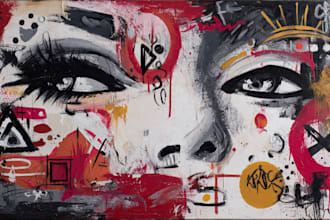 do illustration expressionism art, graffiti, abstract