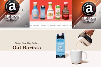 create amazon ecommerce branding, marketplace branding, brand presentation