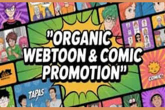 promote your webcomic, webtoon, tapas, manga, and indie comics to active readers