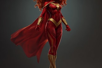 create superhero cartoon character