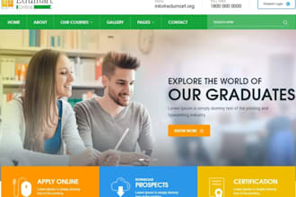 make super attractive college website, school website, university website