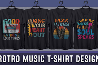 create custom music t shirt design