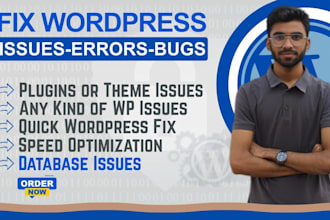 fix wordpress website issues and errors quickly