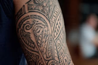 design a polynesian maori tribal tattoo