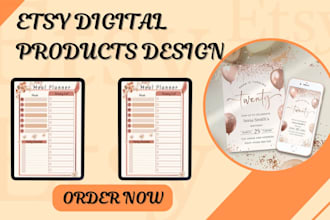 design etsy digital products for etsy shop