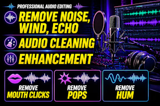 enhance do audio editing to remove noise, wind, echo from guided meditations