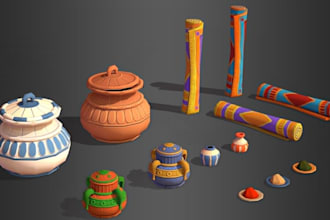 do low poly 3d game assets, props, weapons for unity, unreal engine, roblox