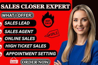 close high ticket sales salesperson sales agent sdr virtual assistant sales rep