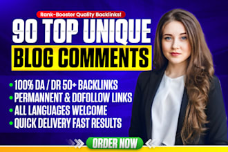 build unique domain blog comment SEO backlinks link building