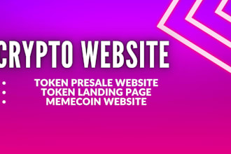 create presale website, crypto token website, memecoin website