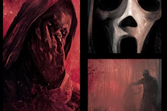 design horror, creepy and scary thumbnails for youtube