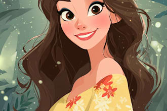 create a disney style cartoon