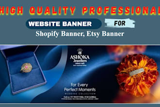 design high quality, professional website banner, shopify banner, etsy banner