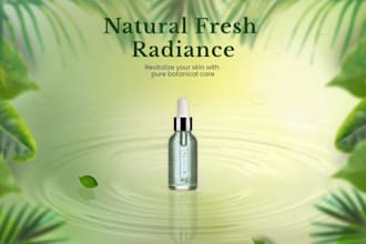 design premium skincare product ads and social media posts