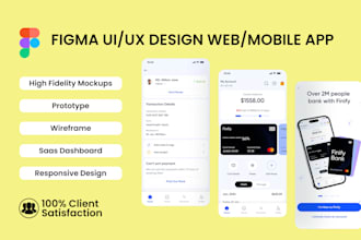design modern app and website UI UX in figma