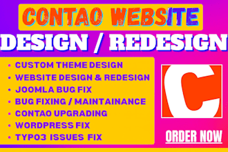 build company contao typo3 php german joomla wordpress drupal cms figma website