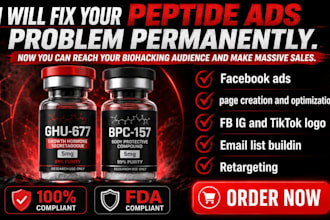 run peptide ads, peptide marketing, peptide compliant facebook ads