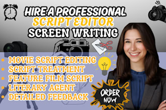 write a professional movie script, screenwriting, TV pilot, youtube script