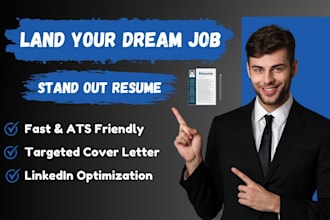 design, revamp your resume or CV and optimize linkedin