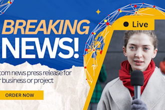 create custom news press release for your business or project
