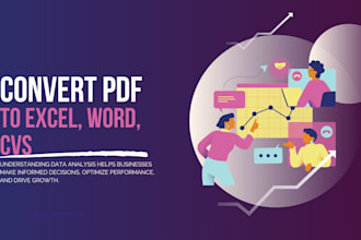 convert PDF to excel, format, clean, merge, pivot table