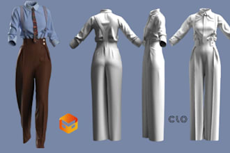 design high quality 3d outfits and garments for games and second life