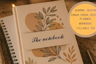 do journal design workbook unique notebook cover and pages design