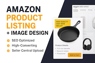 create amazon product listings and images with SEO