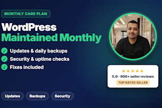 maintain and secure your wordpress website monthly
