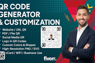 design qr code using custom generator and maker in business cards and stationery