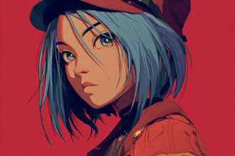 draw or color drawing, anime character, manga, comic, sketch